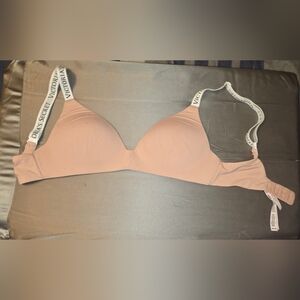 Victoria's Secret Blush Bra with Logo Straps Size 30C